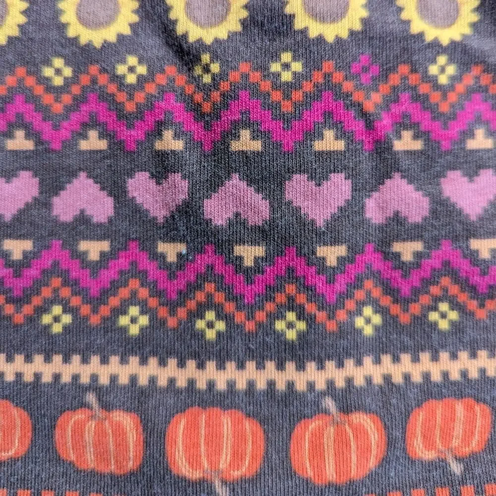 The Children's Place 4T Fall Pumpkin Heart Floral Brown Long Sleeve Dresses